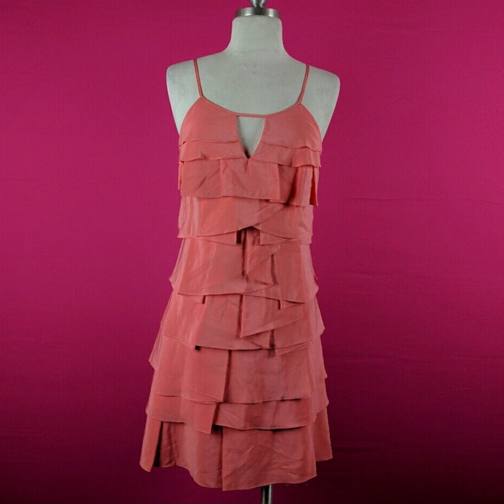 @ Bcbgmaxazria size 4 coral Sundress Silk